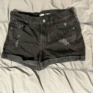 Black old navy jean shorts. Size 4!